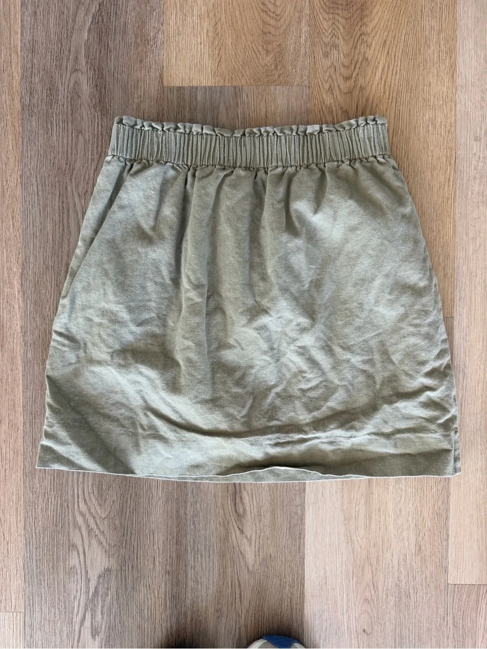J. Crew Olive Green Elastic-Waist Mini Skirt